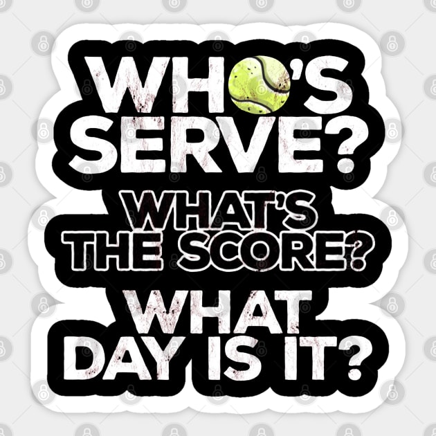 Who'S Serve Funny Tennis Sticker by tanambos